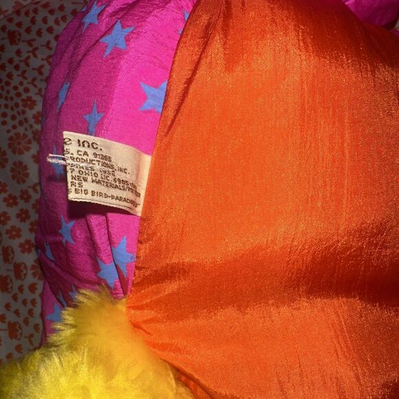 Applause Sesame Street Big Bird Parachute Clown 14" Plush Stuffed Doll 1986 - Picture 13 of 13